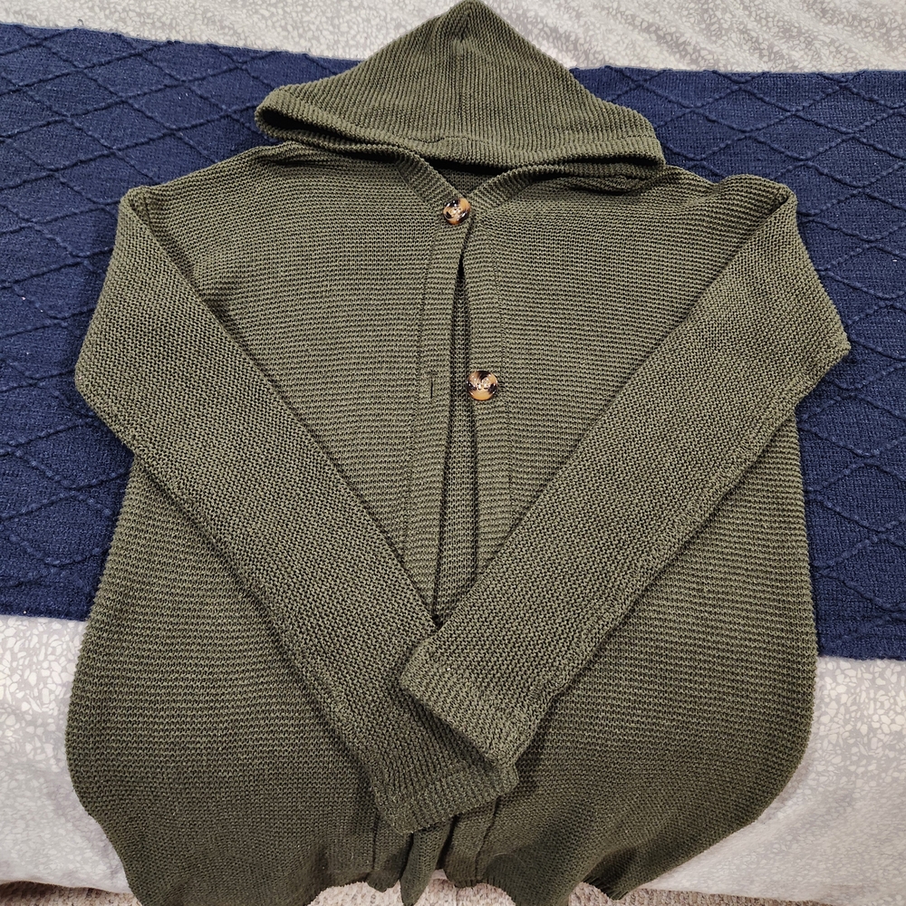 YOINS Forest Green Knit Cardigan